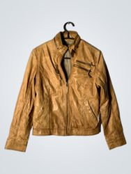Julia J. Roma Brown Faux Leather Jacket