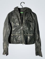 United Colors of Benetton Black Leather Jacket