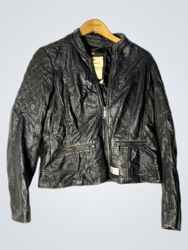edc The History of Rock Black Faux Leather Quilted..