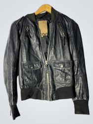 Conbipel Vera Pelle Leather Bomber Jacket