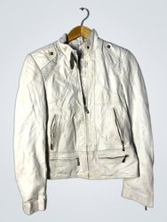KIRCILAR White Leather Jacket