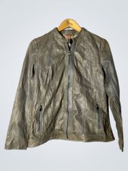 OTTO KERN Women's Grey Leather Jacket