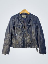 Farouche Women's Blue Leather Jacket