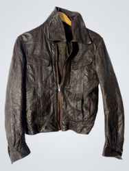 Christian Brin Brown Leather Jacket