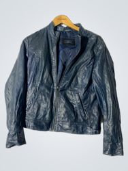 Blue Leather Jacket