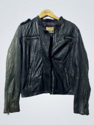 Superdry Leather Biker Jacket