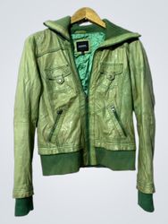 Bershka Leather Bomber Jacket