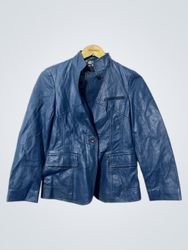 VELARDI TOUCH Blue Leather Jacket