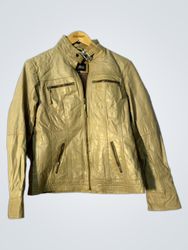 Steffel Women's Beige Leather Jacket