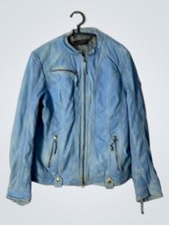Blue Leather Jacket