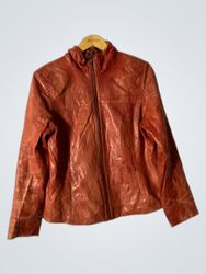 MCM Red Leather Jacket