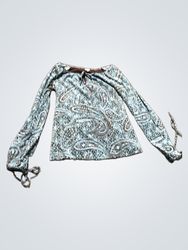 Etam Long Sleeve Paisley Print Top