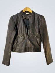 STEFANEL Brown Leather Jacket