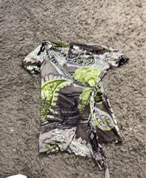 Miss Sixty Paisley Print Wrap Top