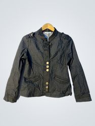 Straboski Women's Dark Wash Military Style Jacket
