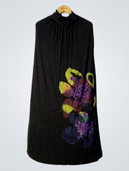 Black Dress with Floral Print
