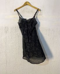 Etam Black Floral Slip Dress