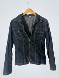 Denim Jacket with Cotton and Elastane Blend