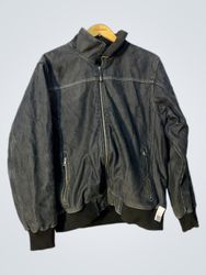Dark Wash Bomber Jacket