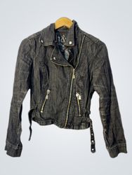 xh& Women's Black Denim Jacket