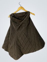 Brown Skirt with Stripes