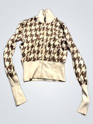ONLY Maglione con Zip a V da Houndstooth