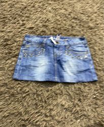 Guess Denim Mini Skirt with Studs