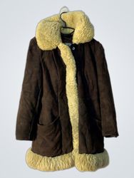BIG BOSS Cappotto in camoscio marrone foderato in ..