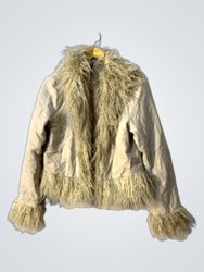 H&M Faux Fur Trimmed Jacket