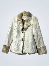 Amisu Women's Faux Fur Trimmed Jacket