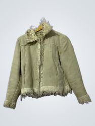 Tan Faux Fur Trimmed Jacket