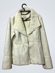 White House Black Market Faux Suede & Shearling Ja..