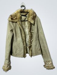 CHELLY Women's Faux Fur Trimmed Jacket