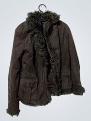 TEXTO Brown Faux Fur Lined Jacket