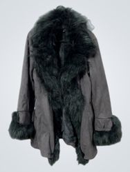 Women's Faux Fur Trimmed Coat
