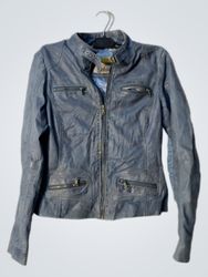 7 eleven Blue Leather Jacket