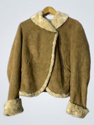 Monsoon Brown Faux Suede & Shearling Lined Jacket