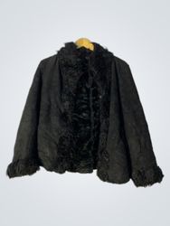 Black Fur Trimmed Jacket