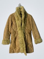E-vie Clothing Faux Fur Trimmed Coat