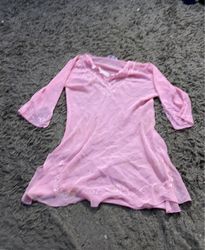 Pink embroidered tunic