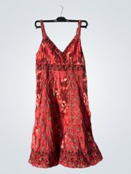 Monsoon Red Floral Print Sundress