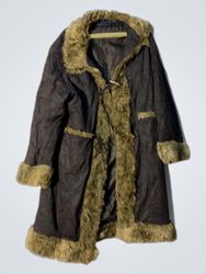 Unbranded Faux Fur Trimmed Long Coat