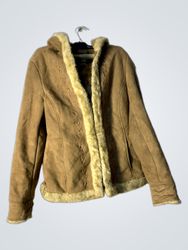 Braetan Suede Sherpa Lined Hooded Jacket