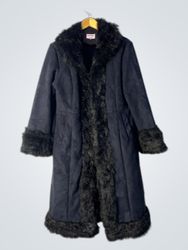 CASUAL WOMAN Faux Fur Trimmed Coat