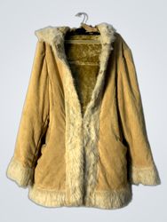 J.N.Y Jennifer Suede Fur Lined Coat