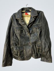 Manguun Black Leather Jacket
