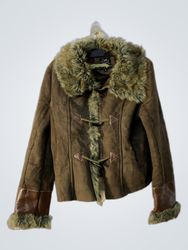 Jennyfer Girls Faux Fur Trimmed Jacket