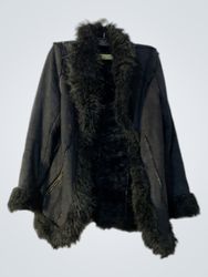 Forget Me Not Black Faux Fur Trim Jacket