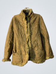 Esprit Faux Fur Lined Suede Jacket