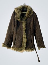 Brown Faux Fur Lined Jacket
